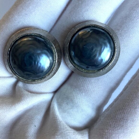 Vintage Faux Pearl Clip On Earrings Coro Richelieu Rhinestones 4 Pr Retro Preppy - Picture 5 of 16